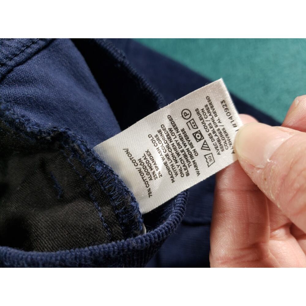 Loft Jeans Size 2 Petite Womens Blue Stretch Pant Corduroy Mid Rise Modern Ankle - Picture 5 of 13